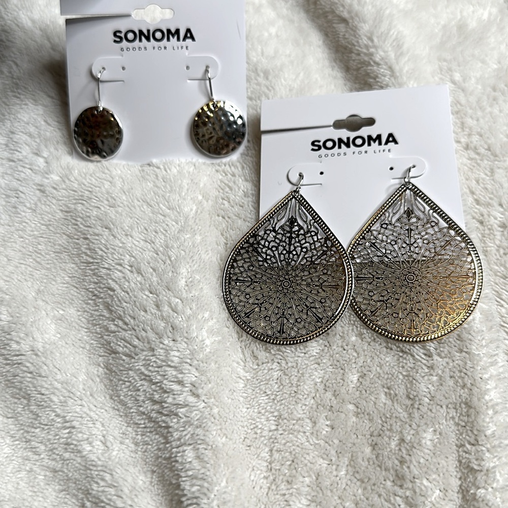 Sonoma 2 set of‎ silver earrings